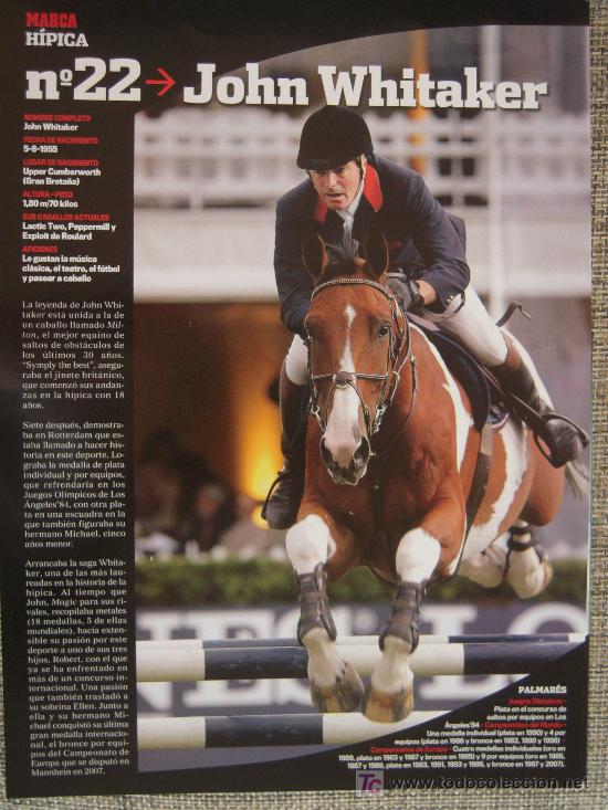 Coleccionismo deportivo: H&Iacute;PICA - JOHN WHITAKER - Foto 1