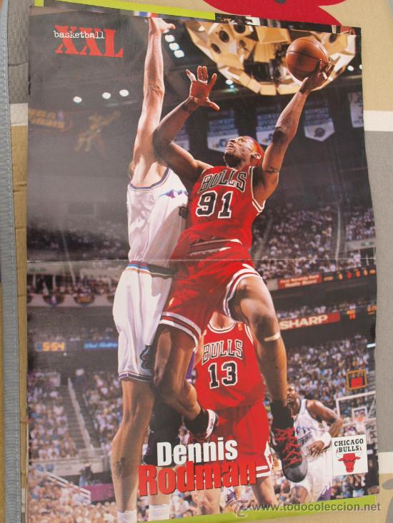 poster baloncesto nba dennis rodman chicago bu - Compra venta en