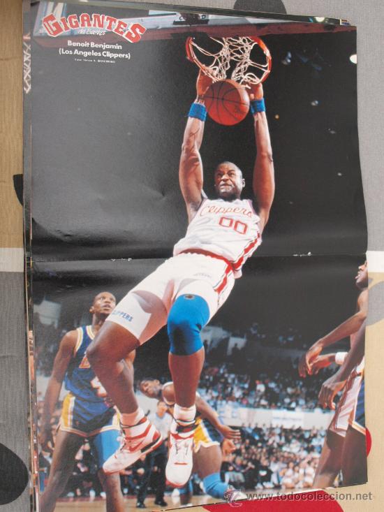 Coleccionismo deportivo: POSTER BALONCESTO NBA BENOIT BENJAMIN CLIPPERS - Foto 1