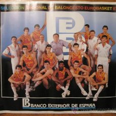 Coleccionismo deportivo: CARTEL DE LA SELECCION ESPAÑOLA DE BALONCESTO EUROBASKET 87 - BANCO EXTERIOR DE ESPAÑA