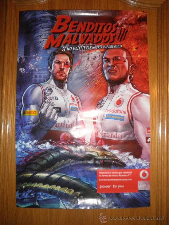 Coleccionismo deportivo: P&Oacute;STER F&Oacute;RMULA 1 &middot; BENDITOS MALVADOS - Foto 1