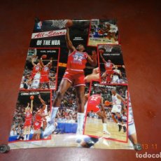 Coleccionismo deportivo: ANTIGUO CARTEL *ALL-STAR OF THE NBA* CON MAGIC JHONSON - CHRIS MULLIN - MICHAEL JORDAN DEL AÑO 1991. Lote 140470482