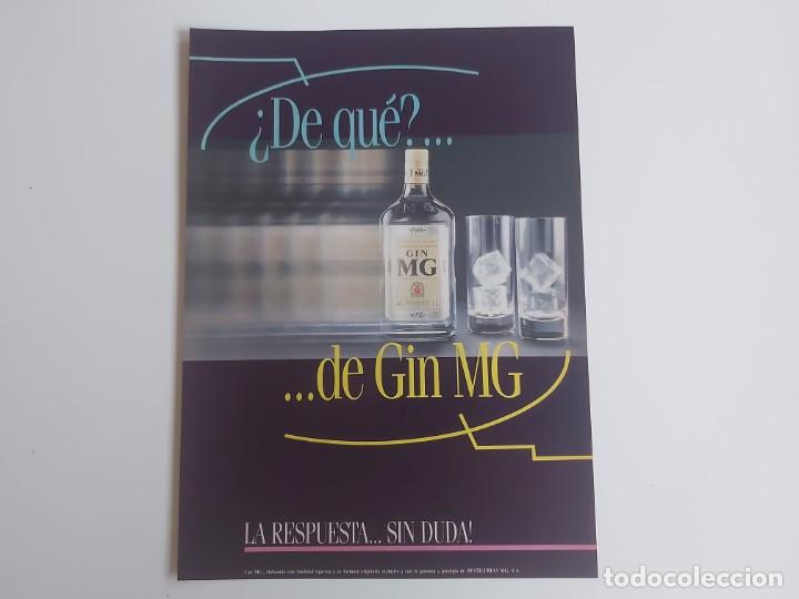 Coleccionismo deportivo: HOJA PUBLICITARIA DE GIN MG - Foto 1