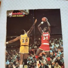 Coleccionismo deportivo: POSTER NBA REVISTA ESTRELLAS DEL BASKET. AÑOS 80. AKEEM OLAJUWON