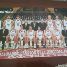 Coleccionismo deportivo: POSTER REAL MADRID CAMPEÓN EUROCOPA 199740X27CM. Lote 199294578