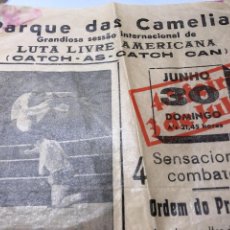 Coleccionismo deportivo: PORTUGAL LUCHA LIBRE AMERICANA,CATCH.AS CATCH CAN.1946.ZAMBUIDO,MACHADO,CALPE,TABOLA 