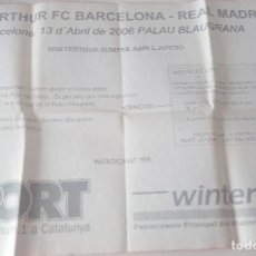 Coleccionismo deportivo: BASKET - LÁMINA MOSAICO - CUARTO FINAL EUROLIGA - 13/04/2006 - FC BARCELONA (76) VS REAL MADRID (70). Lote 222889706