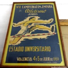 Coleccionismo deportivo: 70 CM - CARTEL J. AVIÑO . CAMPEONATO ATLETISMO VALENCIA AÑO 1959