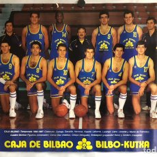 Coleccionismo deportivo: CAJA BILBAO BALONCESTO TEMPORADA 1986/87. POSTER OFICIAL DE LA PLANTILLA.. Lote 225214580