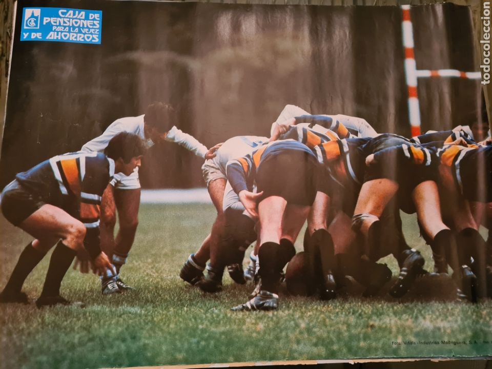 Sammelleidenschaft Sport: Poster F1 rugby . 1974. Caja de pensiones para la vejez y de ahorros