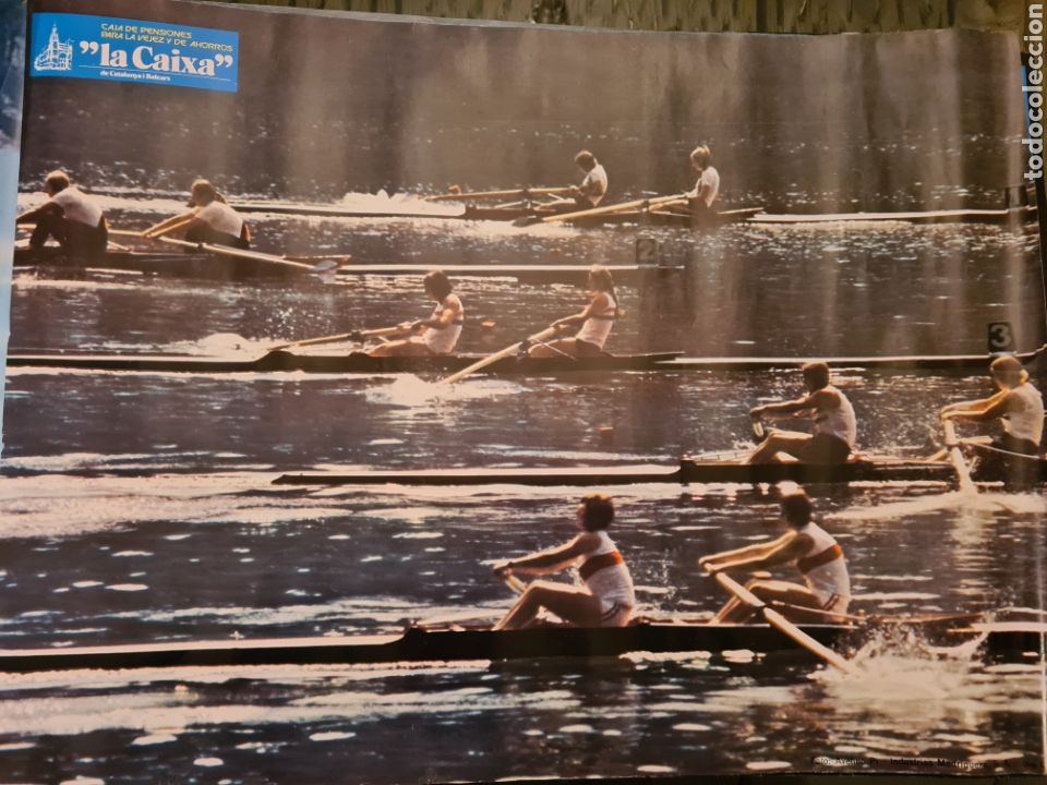 Sammelleidenschaft Sport: Poster pirag&uuml;ismo . 1976. Caja de pensiones para la vejez y de ahorros La caixa