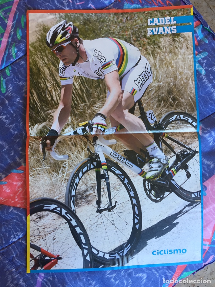 Coleccionismo deportivo: Doble p&oacute;ster Lance Armstrong y Cadel Evans - Foto 2