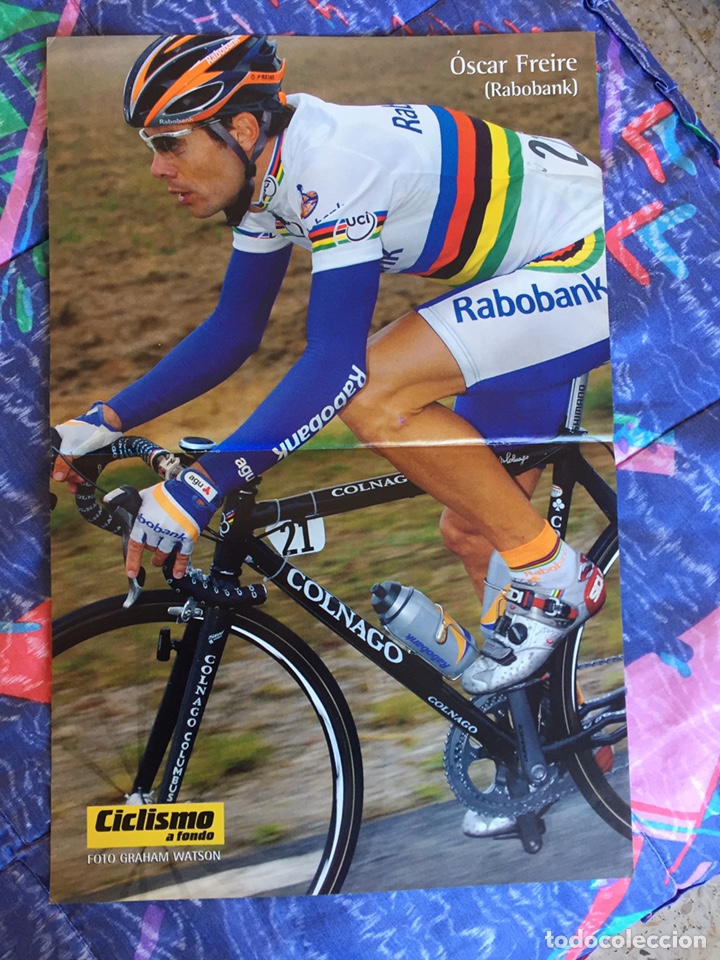 Coleccionismo deportivo: P&oacute;ster de Oscar Freire - Foto 1