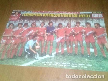 Coleccionismo deportivo: poster independiente campeon intercontinental 1973 - Foto 1
