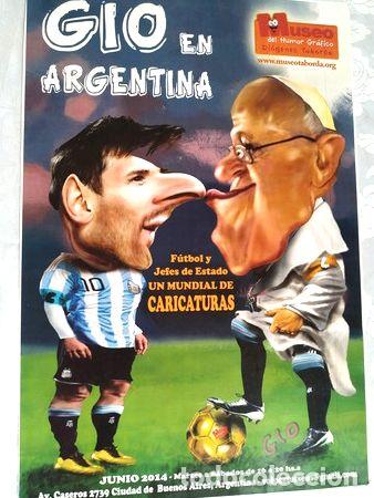 Coleccionismo deportivo: afiche papa francisco messi - Foto 1