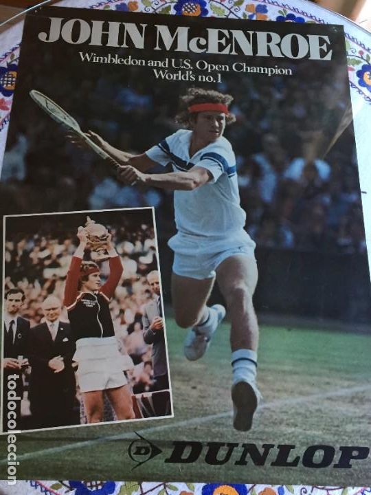 Coleccionismo deportivo: Jonh McEnroe Poster 47 x 64 cm. - Foto 1