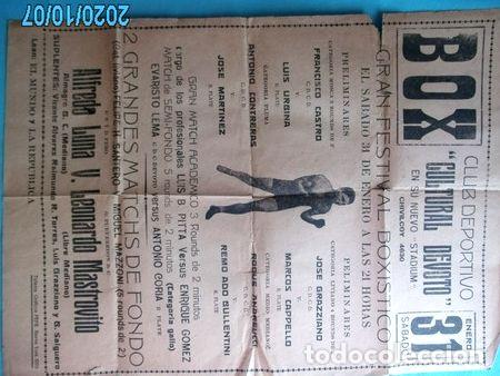 Coleccionismo deportivo: programa afiche propaganda antigua boxeo cultural - Foto 1