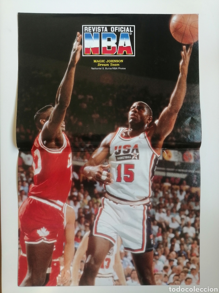 Coleccionismo deportivo: POSTER MAGIC JOHNSON DREAM TEAM 1992 - Foto 1
