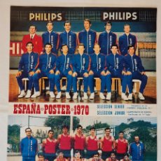 Coleccionismo deportivo: BALONCESTO POSTER ESPAÑA SELECCIÓN EQUIPO NACIONAL 1970. Lote 301727603