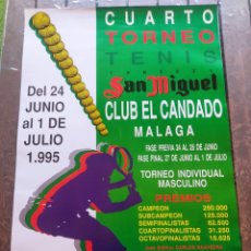 Coleccionismo deportivo: CARTEL TORNEO TENIS CERVEZA SAN MIGUEL 1995. Lote 307824228