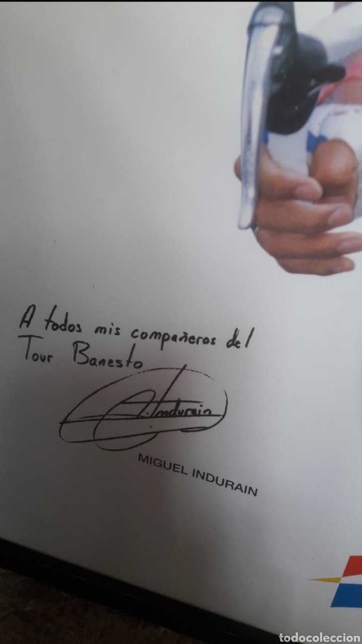 Coleccionismo deportivo: Poster indurain enmarcado - Foto 2