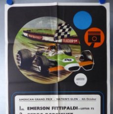 Coleccionismo deportivo: CARTEL FORMULA 1 - AMERICAN GRAND PRIX - EMERSON FITTIPALDI - 1972 - LOTUS. Lote 342416228