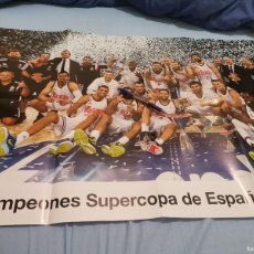 Coleccionismo deportivo: ENORME PÓSTER BALONCESTO REAL MADRID CAMPEON ES SUPERCOPA DE ESPAÑA 2014. Lote 364878071
