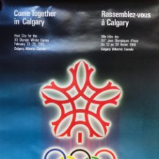 Coleccionismo deportivo: CALGARY 1988 JUEGOS OLÍMPICOS INVIERNO CARTEL OLYMPIC GAMES SEOUL JEUX OLYMPIADE CANADA. Lote 368028061