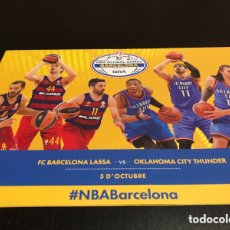 Coleccionismo deportivo: POSTER NBA GLOBAL GAMES BARCELONA BARÇA VS OKLAHOMA CITY THUNDER 2016