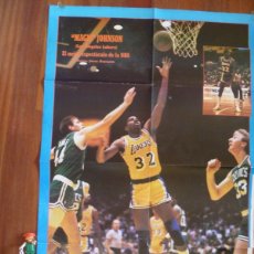 Coleccionismo deportivo: MAGIC JOHNSON ANGELES LAKERS GRAN POSTER NBA FOTO JUAN NAVARRO