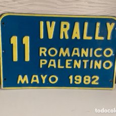 Coleccionismo deportivo: PLACA. IV RALLY ROMÁNICO PALENTINO. MAYO 1982. 36X24 CM. Lote 402226889