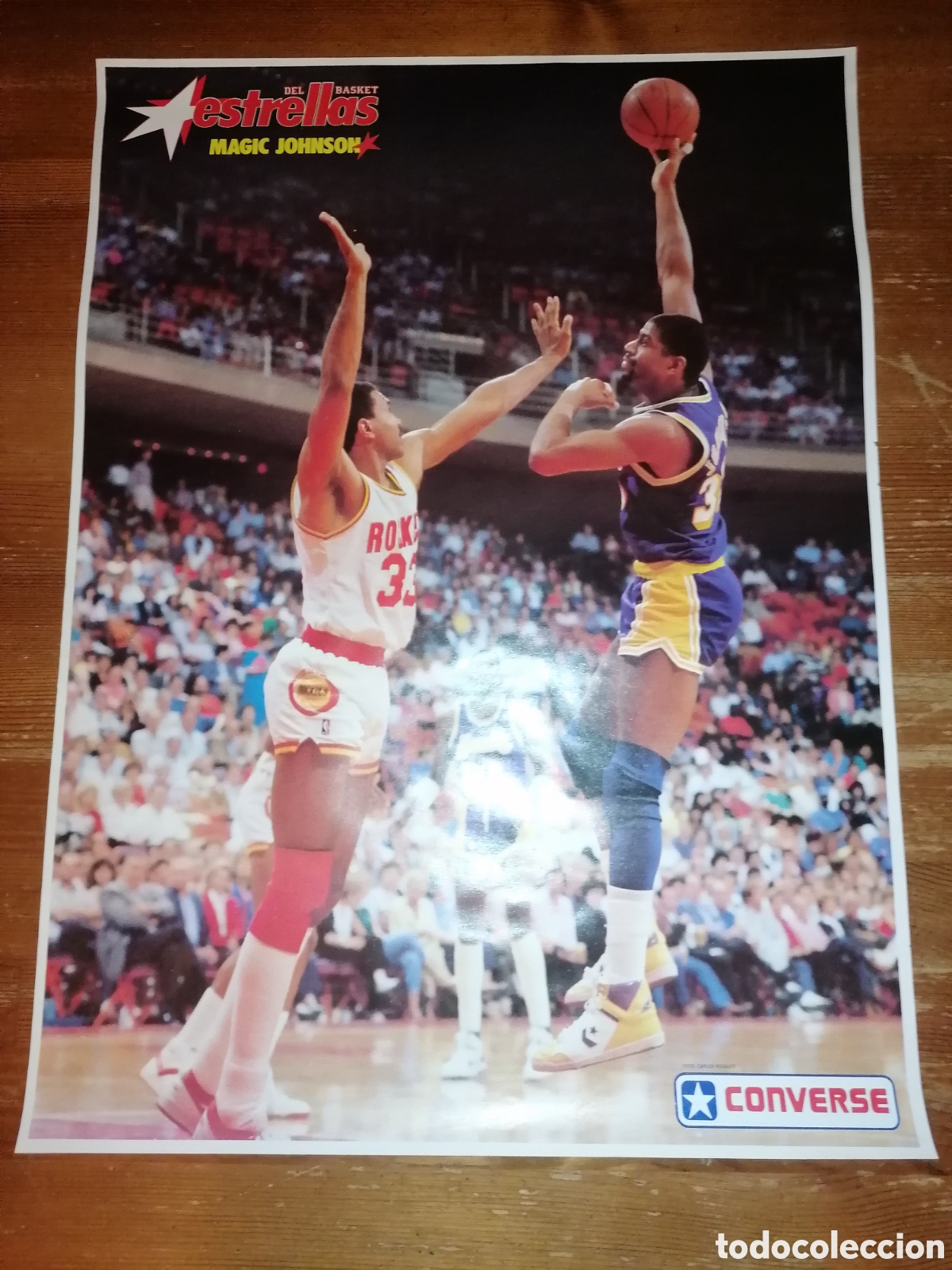 Coleccionismo deportivo: Antiguo p&oacute;ster MAGIC JOHNSON - Foto 1