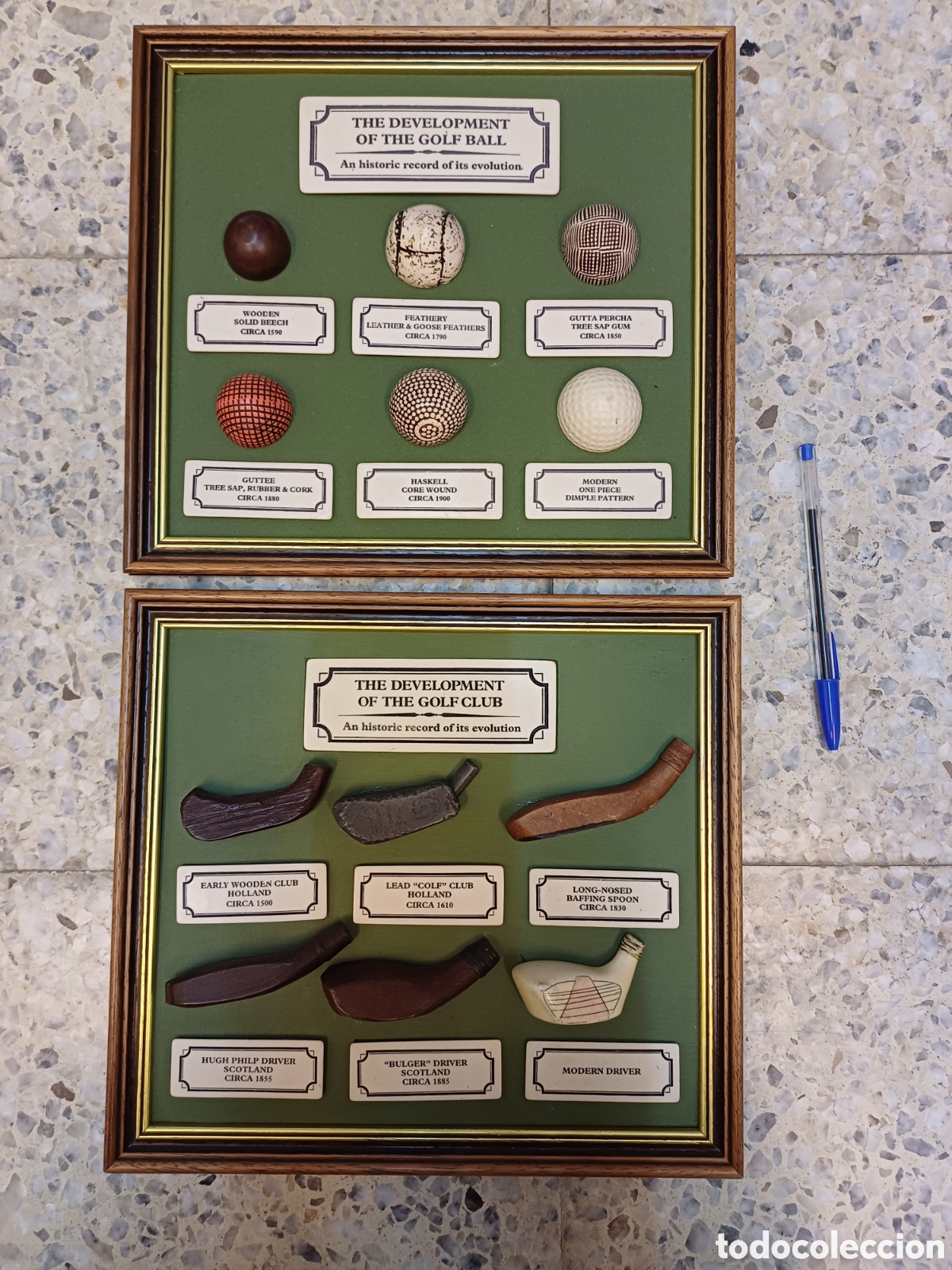 Coleccionismo deportivo: 2 cuadros de golf, en relieve - Foto 1