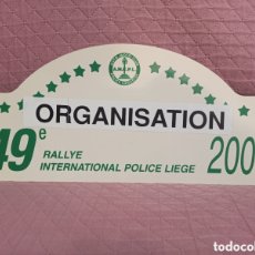 Coleccionismo deportivo: PLACA RALLY 49 INTERNATIONAL POLICE .LIEGE 2004 DIMENSIONES 42 X 19.5 CENTÍMETROS