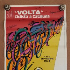 Coleccionismo deportivo: 1974 - CARTEL 54 VUELTA CICLISTA EN CATALUÑA / 54 VOLTA CICLISTA A CATALUNYA