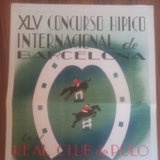 Coleccionismo deportivo: CARTEL REAL CLUB DE POLO. BARCELONA. 45 X 32 CTMS