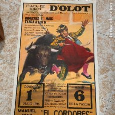 Coleccionismo deportivo: ESPECTACULAR POSTER PLAZA DE TOROS DE OLOT. EL CORDOBES, EL TRUENO, .... 96X53CMS.