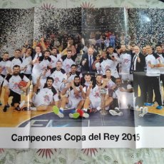 Coleccionismo deportivo: PÓSTER REAL MADRID BALONCESTO, CAMPEONES COPA DEL REY 2015