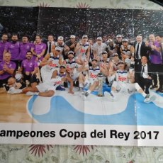 Coleccionismo deportivo: PÓSTER REAL MADRID BALONCESTO, CAMPEONES COPA DEL REY 2017