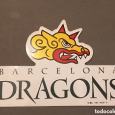 Coleccionismo deportivo: BARCELONA DRAGONS ADHESIVO STICKER ORIGINAL VINTAGE LICENCIADO 12CM NFL EUROPA WORLD LEAGUE