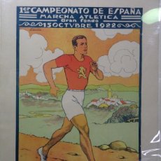 Coleccionismo deportivo: (T3) CARTEL ORIGINAL RCD ESPAÑOL - 1ER CAMPEONATO DE ESPAÑA MARCHA ATLÉTICA 1922 FEDERACIÓ CATALANA