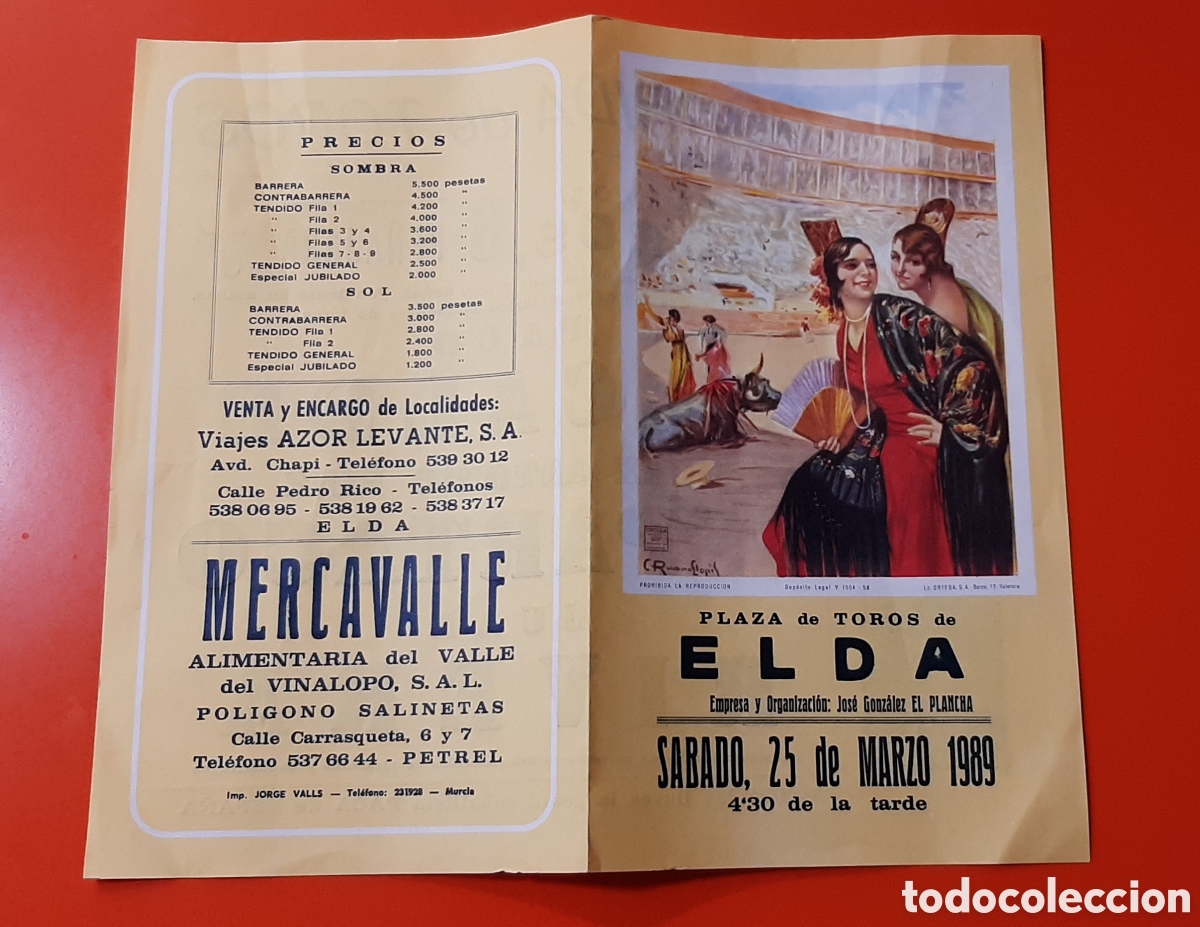 Coleccionismo deportivo: PROGRAMA MANO TOROS ELDA - Foto 2