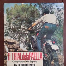 Coleccionismo deportivo: POSTER CARTEL II TRIAL DE LA PAELLA 1969 LIRIA, CAMPEONATO DE ESPAÑA, MOTO CLUB VALENCIA - LOIS