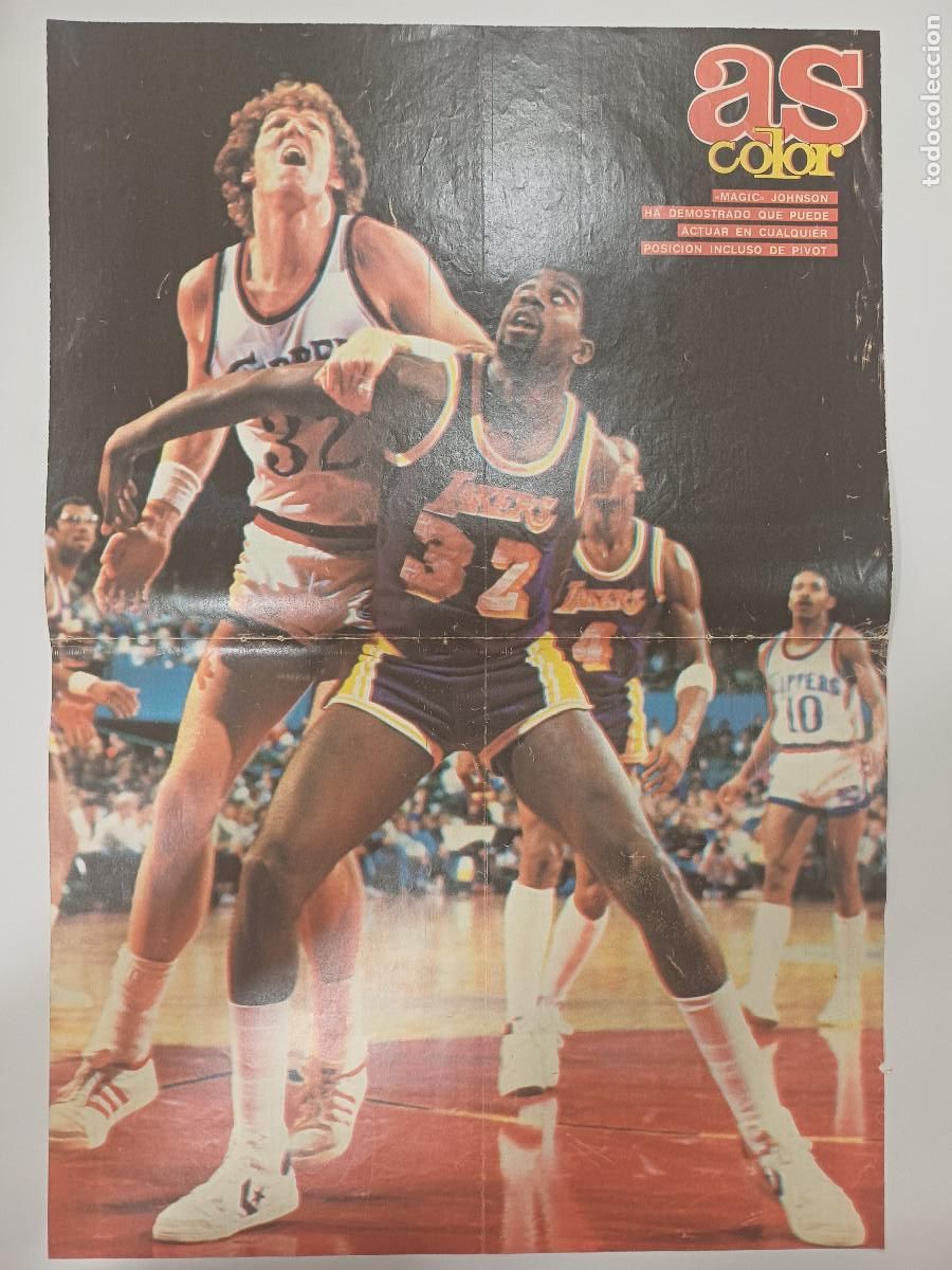Coleccionismo deportivo: POSTER BALONCESTO/MAGIC JOHNSON/NBA. - Foto 1
