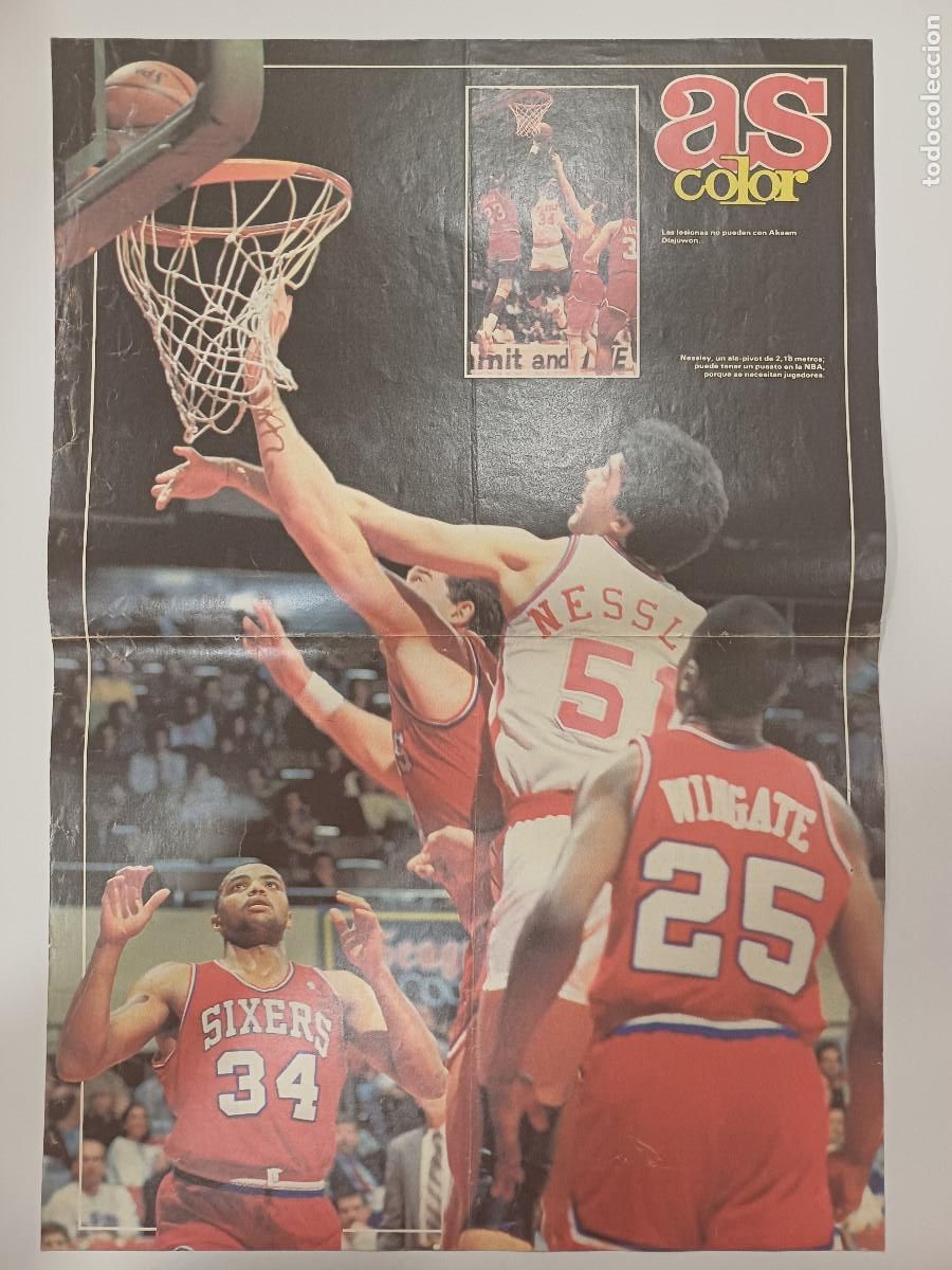 Coleccionismo deportivo: POSTER BALONCESTO/NESSLEY/NBA. - Foto 1