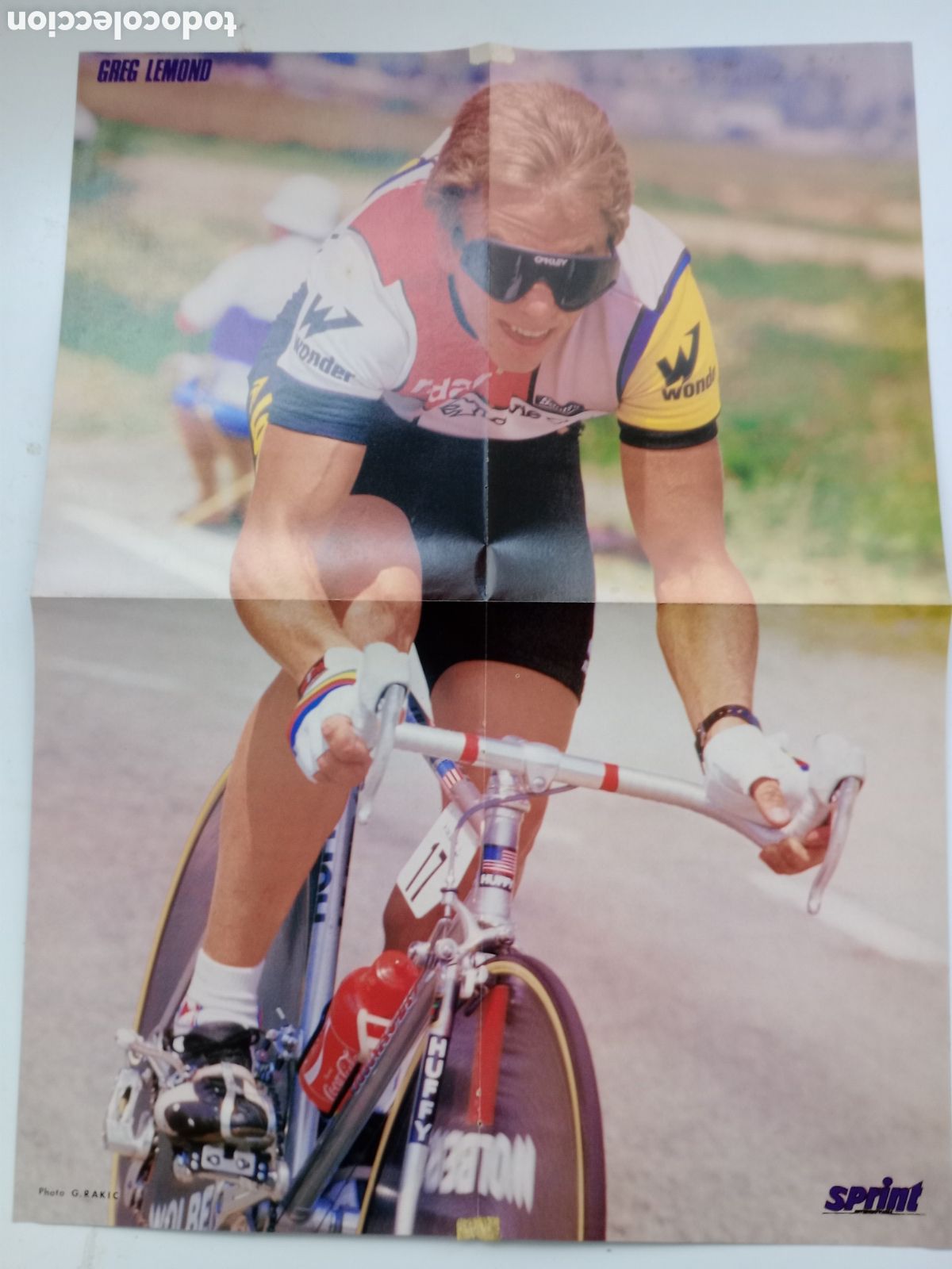 Coleccionismo deportivo: Poster de Greg Lemond y Stephen Roche - Foto 1