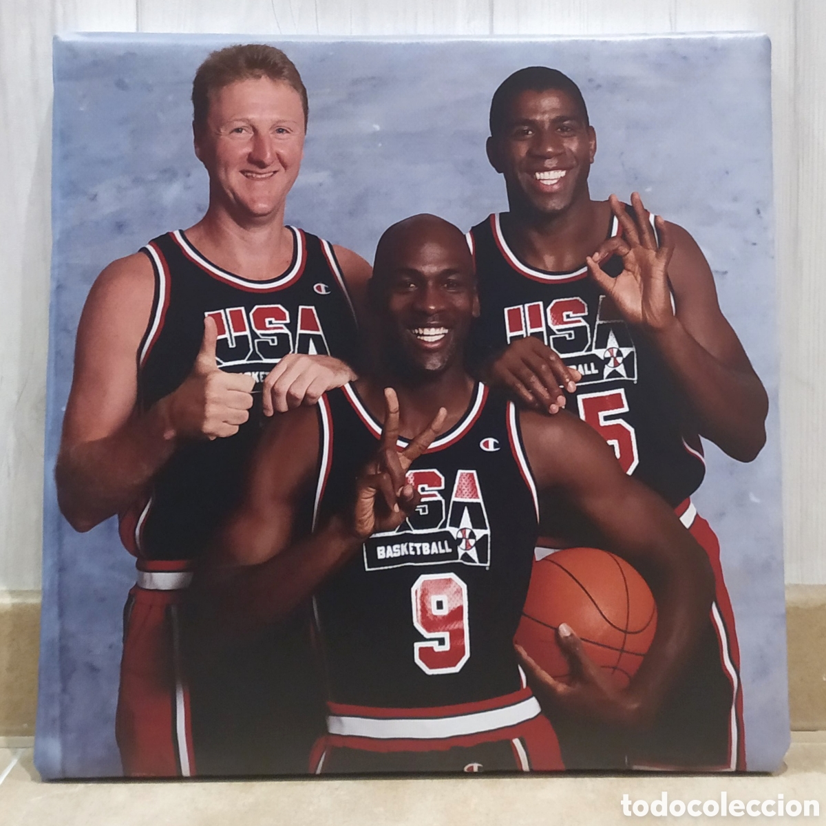 Coleccionismo deportivo: Cuadro cartel NBA m&iacute;ticos - Foto 1
