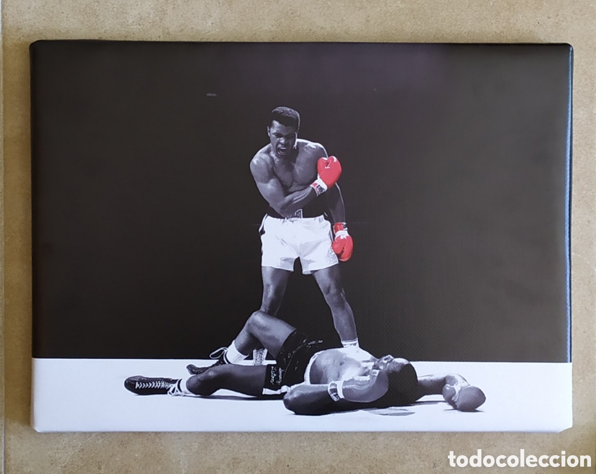 Coleccionismo deportivo: Cuadro cartel BOXEO Ali combate - Foto 1