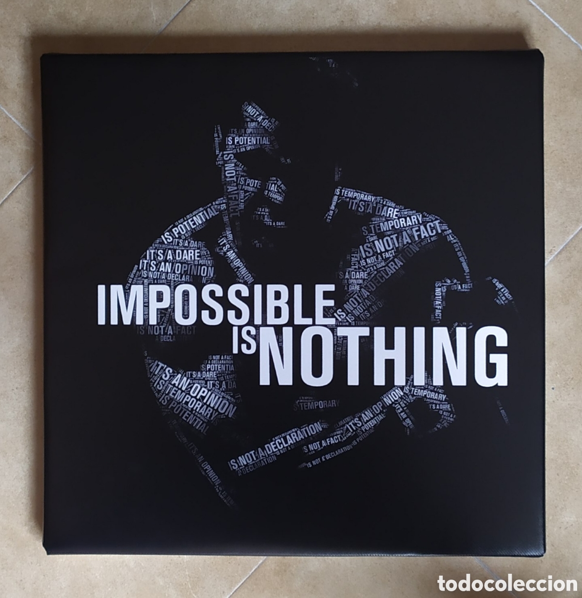 Coleccionismo deportivo: Cuadro ALI boxeo Imposible is nothing - Foto 1
