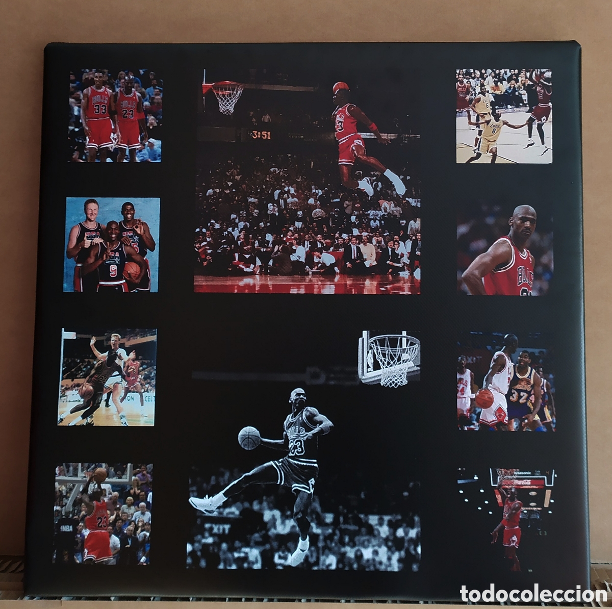 Coleccionismo deportivo: Cuadro cartel collage MICHAEL JORDAN - Foto 1